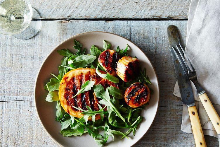 Grilled Scallops and Grapefruit