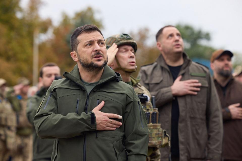 Volodymyr Zelensky visited Izium on 14 September, 2022. (UKRAINIAN PRESIDENTIAL PRESS SER)