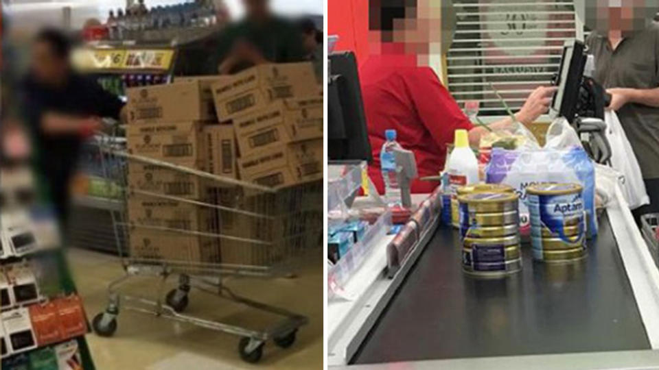 Some supermarkets are going to extreme lengths to stop baby formula being cleared from shelves and sold at huge profits in China. Source: Sunrise