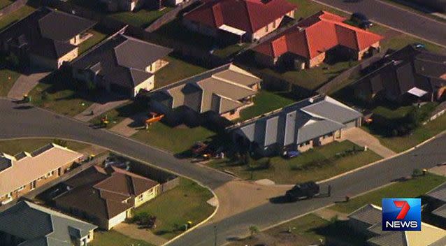 A shot of the house where the siege occurred. Source: 7 News.