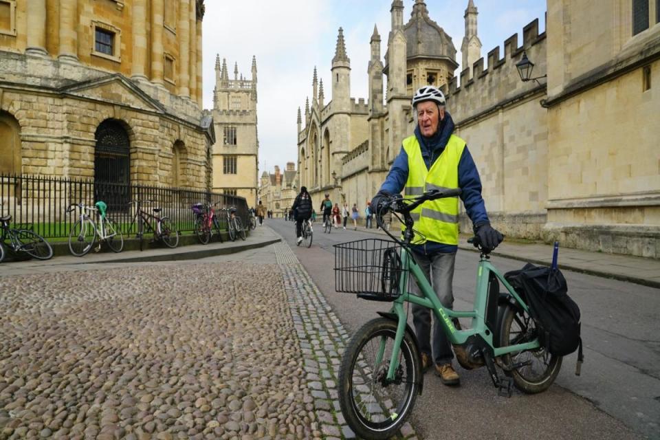 Alec, 94, enjoys cycling Photo: Emily Kerr