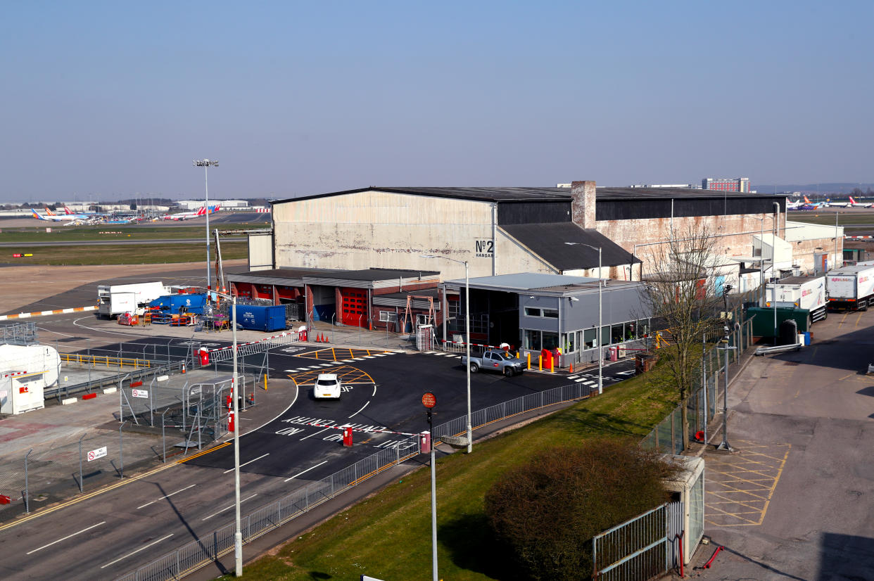 A general view of Hangar 2 at Birmingham Airport as talks have been held about setting up a temporary mortuary at the airport with space for up to 12,000 bodies in a worst-case scenario amid the Covid-19 outbreak.