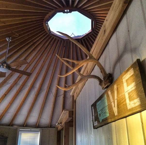 The Busbys’ off-the-grid yurt in Montana