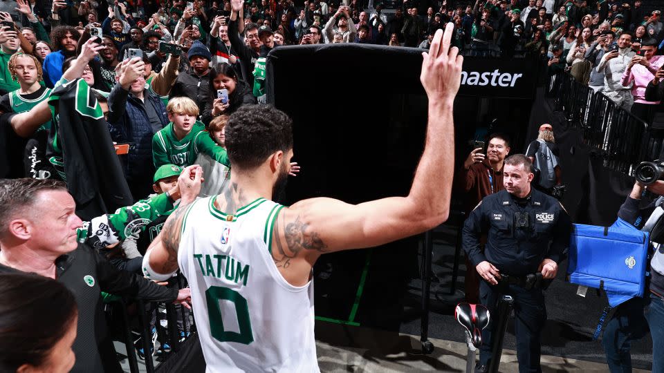 Tatum is the 10th youngest player in NBA history to reach the milestone. - Nathaniel S. Butler/NBAE/Getty Images