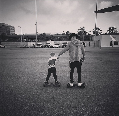 Though this shot of the hoverboarders is even cuter. (Photo: Instagram)