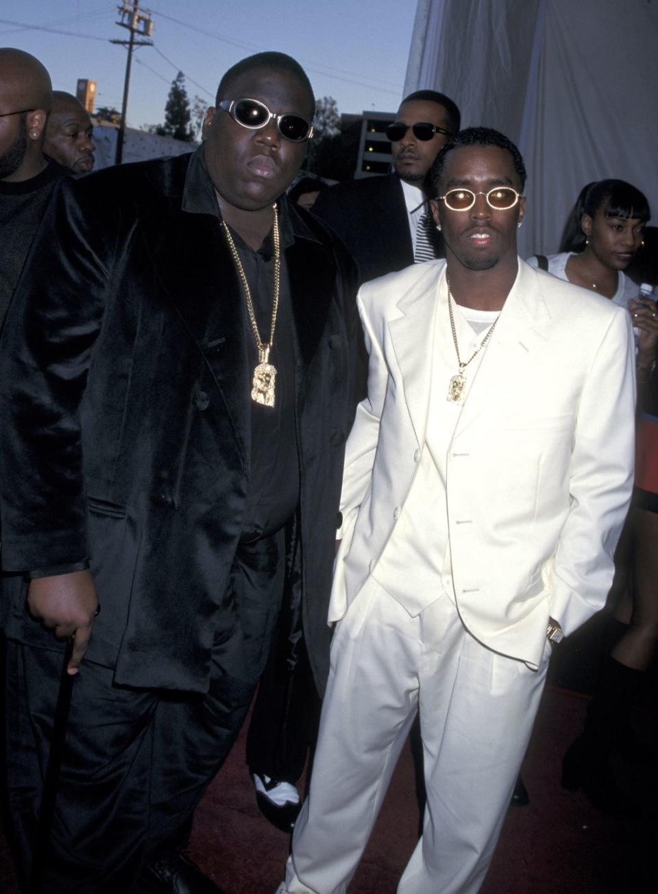 <p>Biggie and Diddy at the 11th Annual Soul Train Music Awards in 1997.</p>