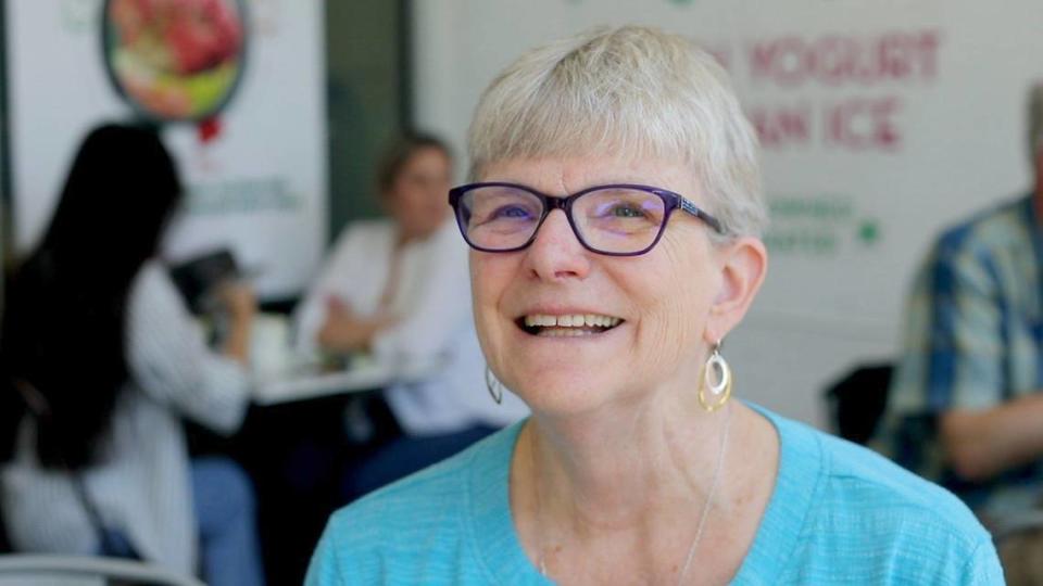 UC Davis graduate Kathy Westphal, who invented Dole Whip in the 1980s, visits a Froyo location in San Luis Obispo in July, where they sell the product as Dole Soft Serve Pineapple. The Dole Whip brand is used at Disney properties.