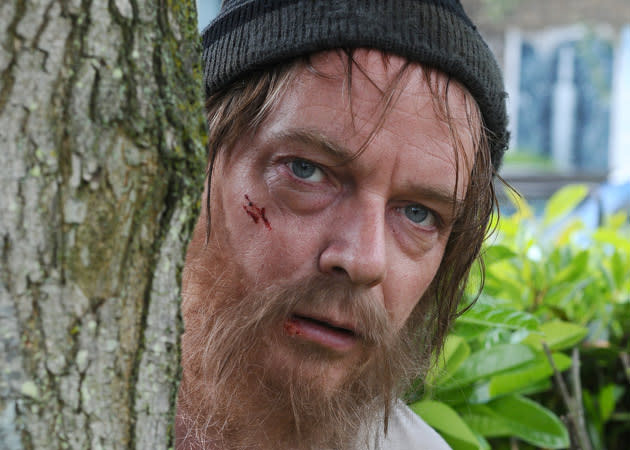 Arrival – Adam Woodyatt - EastEnders<br><br> <b>Who's he playing? </b> Ian Beale of course. And he's hardly been away. But it is an excuse to use this picture of him as a tramp again, so we're going to take it. <br><br> <b>Should we be excited? </b> Look at the picture.