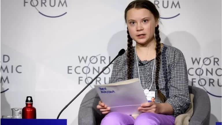 Greta Thunberg en Davos