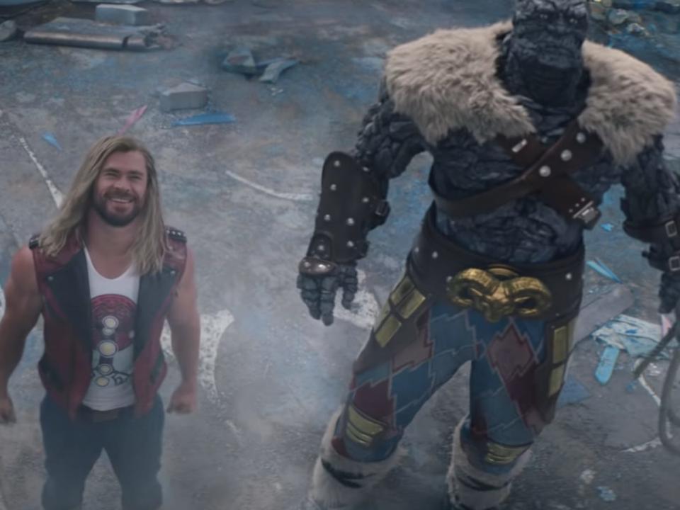 Thor and Korg in the first teaser trailer for "Thor: Love and Thunder."