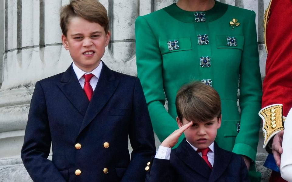 George and Louis in their matching grown-up outfits