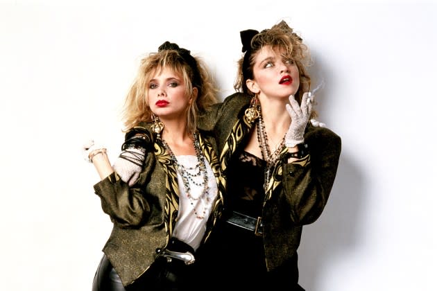 Rosanna Arquette and Madonna in 1985 - Credit: © Orion Pictures/Everett Collection