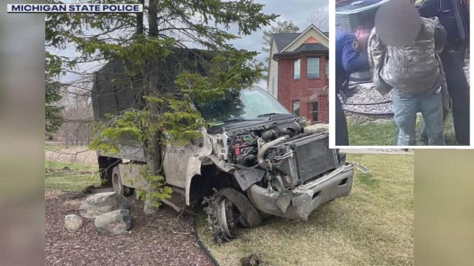 Michigan Man On Meth Runs From Cops In Stolen Woodchipper Truck, Steals Puppy