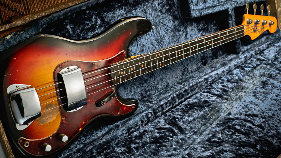 Vintage P-Bass in a case