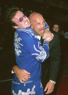 David Arquette and Bill Goldberg at the premiere of Warner Brothers' Ready To Rumble