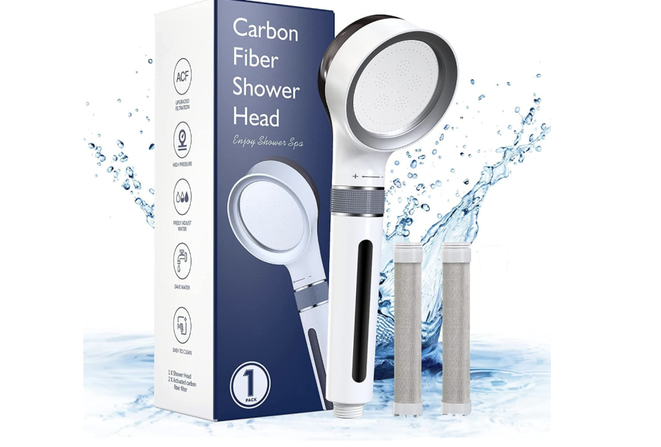 High Pressure Shower Head with Handheld, Luxear Carbon Fiber Filtered Shower Head for Hair and Skin. (PHOTO: Amazon Singapore)