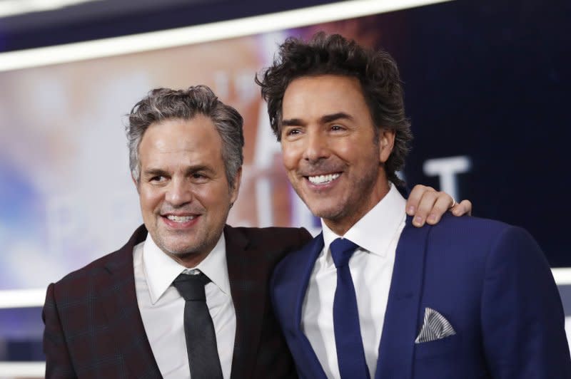 Mark Ruffalo (L) and Shawn Levy attend the New York premiere of "The Adam Project" in 2022. File Photo by John Angelillo/UPI