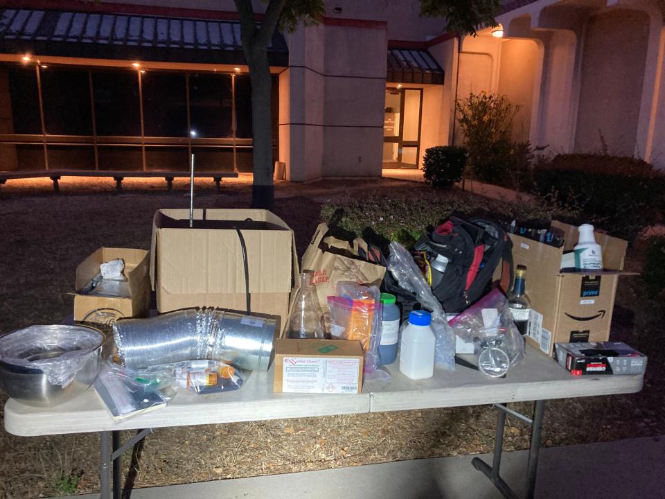 A Santa Paula man suspected of operating a drug lab in his vehicle was arrested in Goleta on Friday.