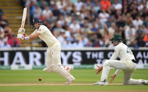 Root whips a four through midwicket - Credit: Stu Forster/Getty Images