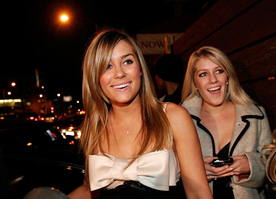 Lauren Conrad and Heidi Montag smiling