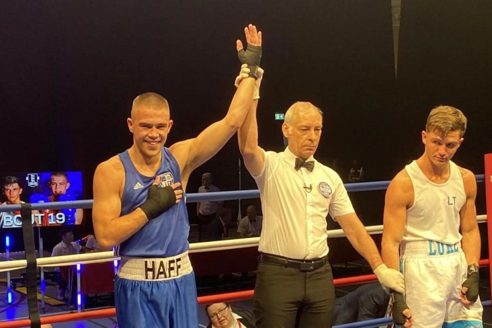 Marc Haughan is hailed as national champion in Derby <i>(Image: Carlisle Villa ABC Facebook)</i>