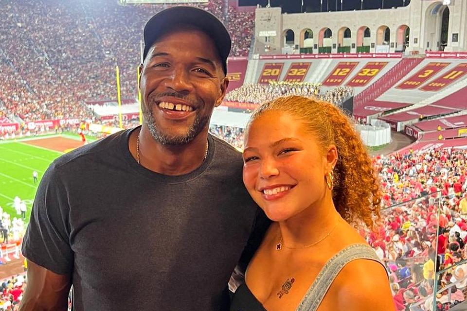 <p>Michael Strahan/ Instagram</p> Michael and Isabella Strahan