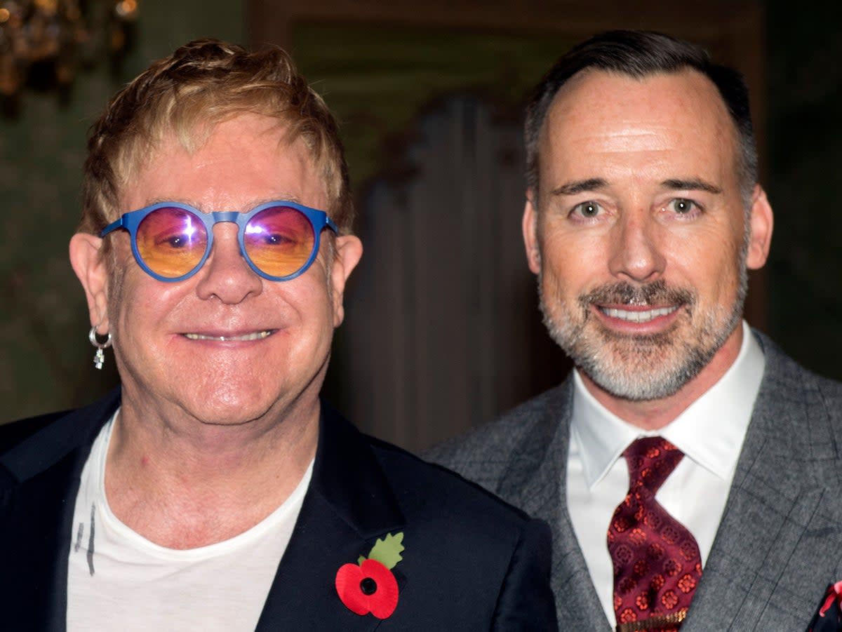 Sir Elton John and David Furnish (PA)