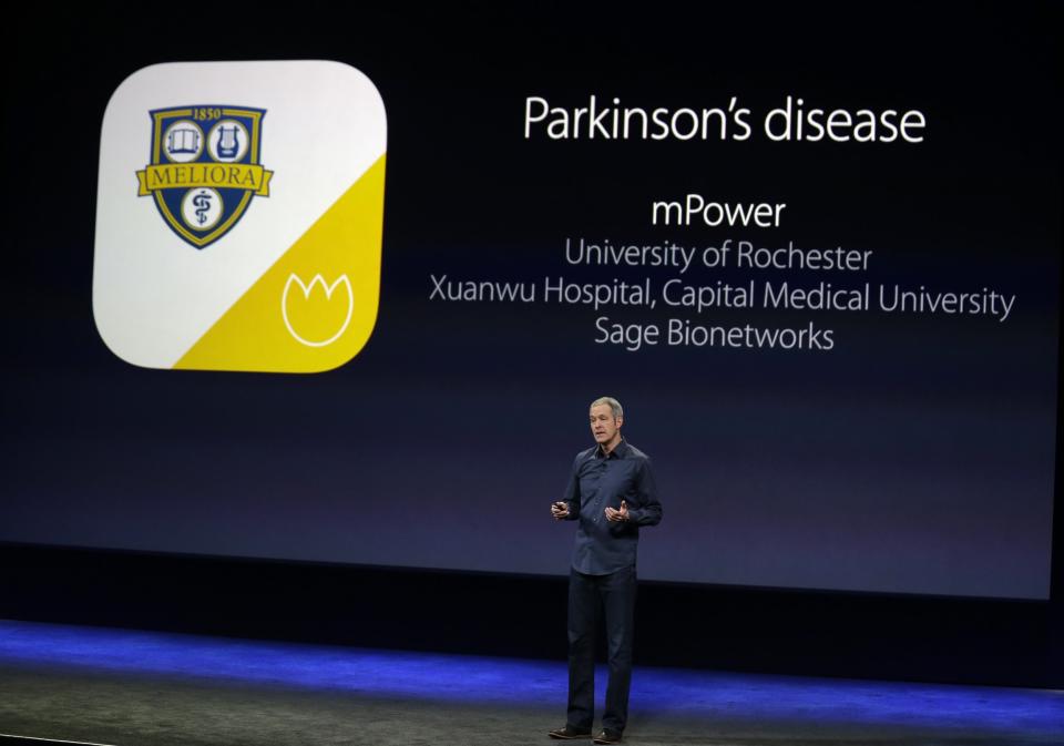 iPhone users will be able to take part in research for Parkinson's Disease (AP)