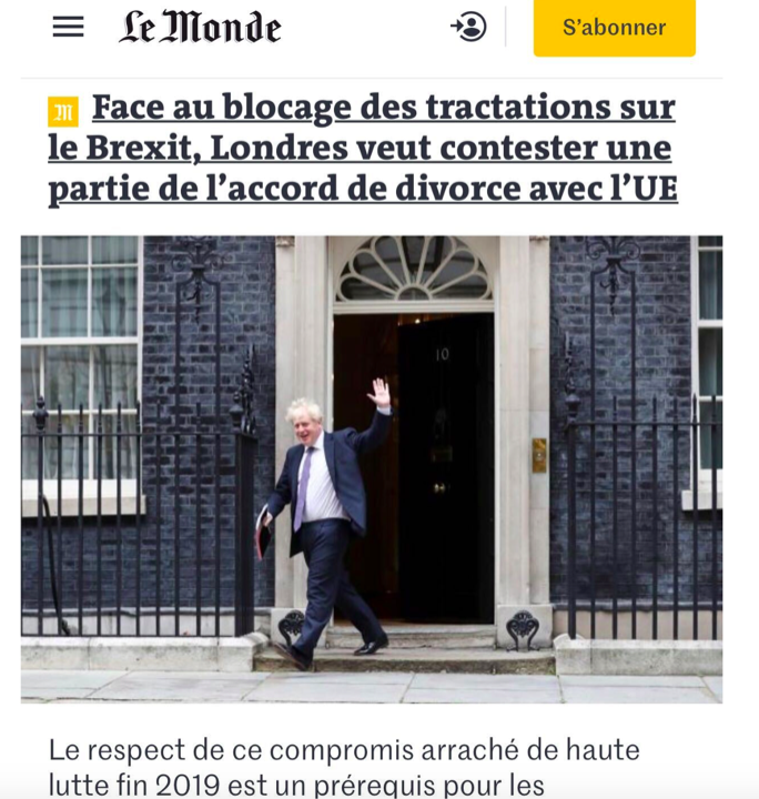 French newspaper Le Monde hit out at the government's plans. (Le Monde)