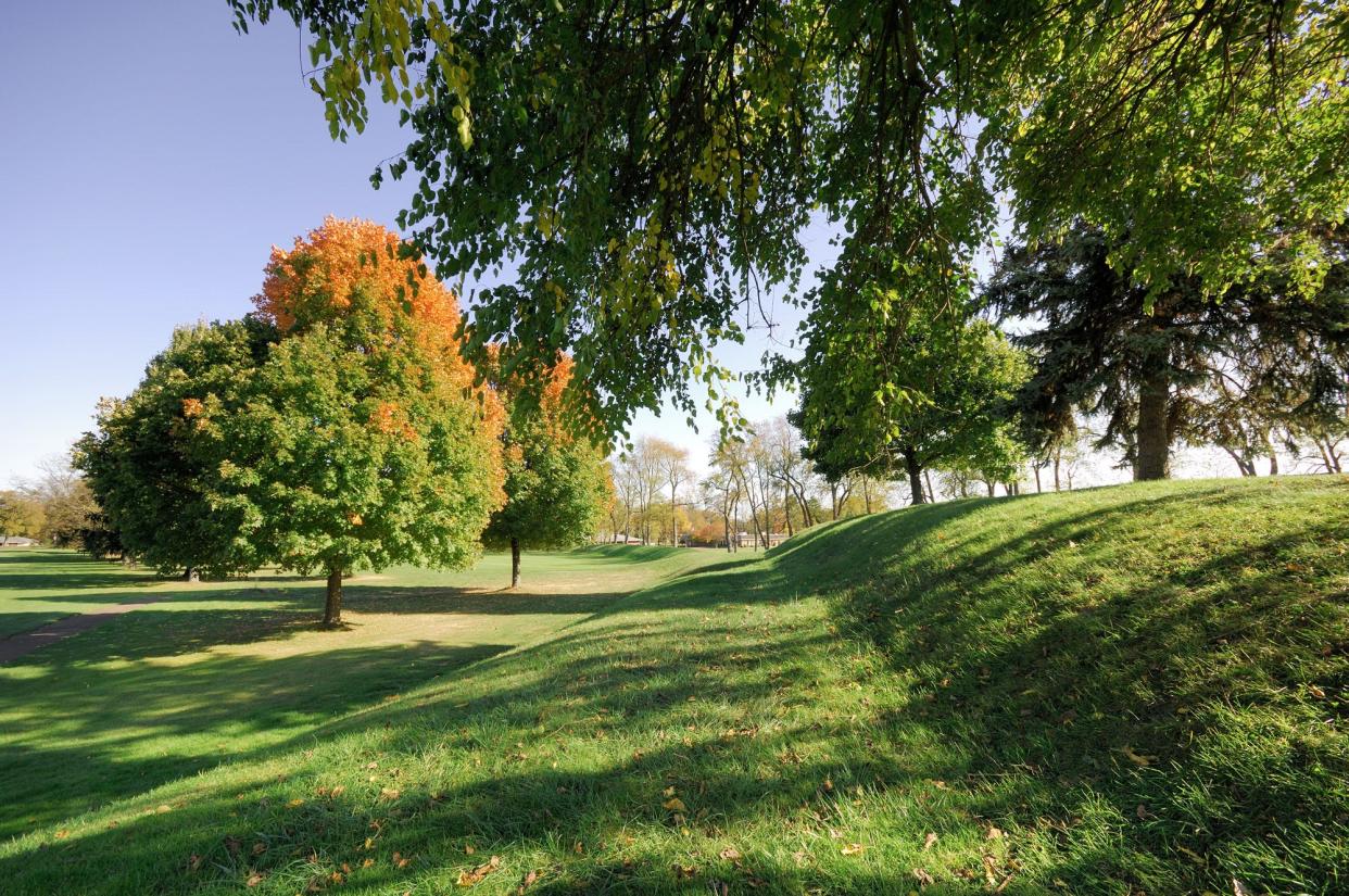 Observatory Mound at the Octagon Earthworks in Newark during an open house on Oct. 17, 2010.