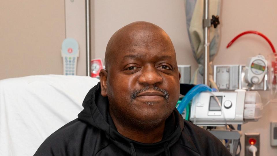 PHOTO: Rick Slayman being discharged two weeks after pig kidney transplant  (Massachusetts General Hospital)