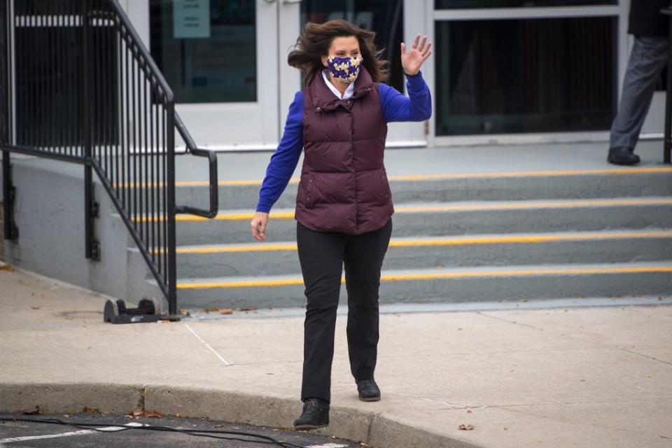 Democratic Vice Presidential Nominee Kamala Harris Campaigns In Detroit