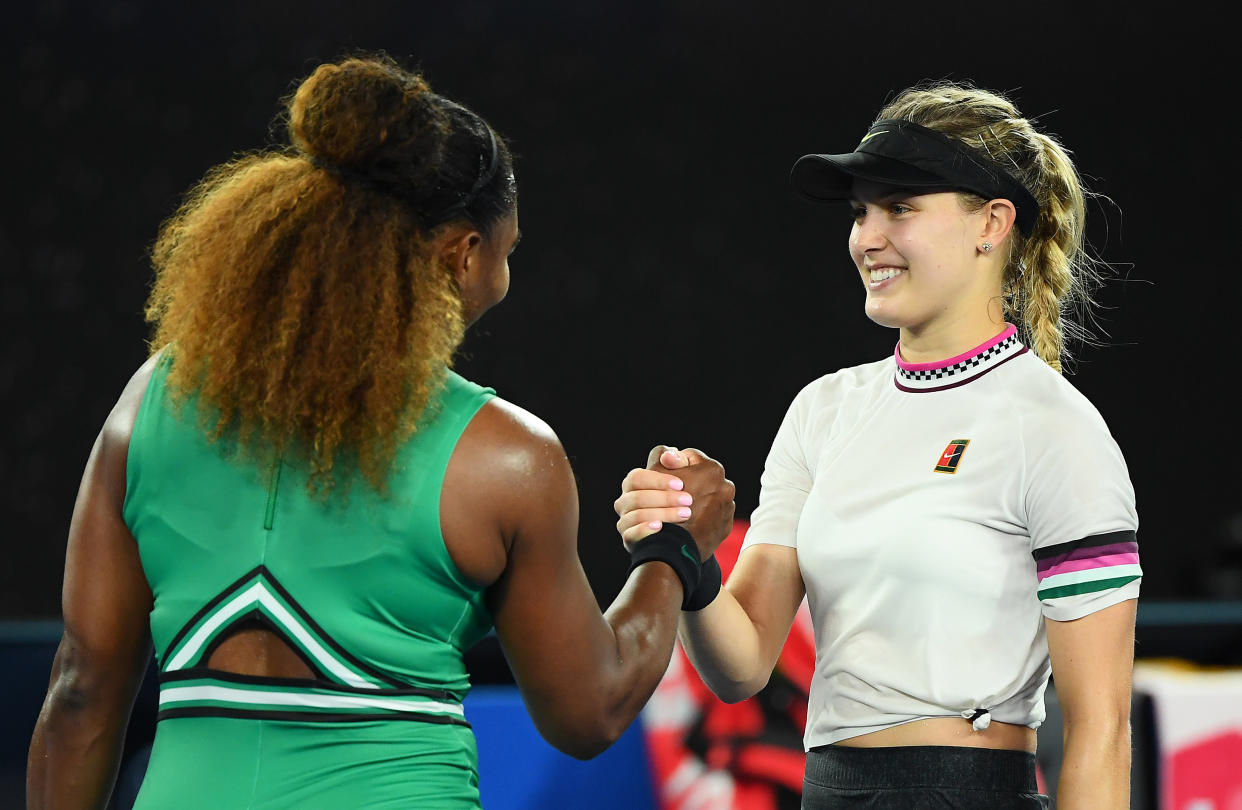Eugenie Bouchard fue eliminada del Abierto de Australia contra Serena Williams. Getty Images