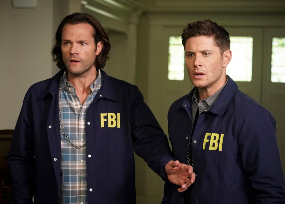 <div><p>"Okay. <i>Supernatural</i> jumped the shark a couple times, but I will still end the bloodline of anyone who has anything negative to say about my boys."</p><p>—<a href="https://www.buzzfeed.com/jackirose" rel="nofollow noopener" target="_blank" data-ylk="slk:jackirose;elm:context_link;itc:0;sec:content-canvas" class="link ">jackirose</a></p></div><span> Colin Bentley / The CW / Courtesy Everett Collection</span>