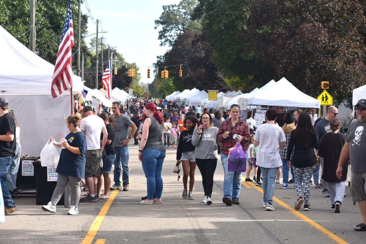More than 200 arts, crafts, vendors and merchants booths filled Tecumseh, Franklin and Church streets during the 2021 Clinton Fall Festival. This year's festival is Friday through Sunday, Sept. 23-25.