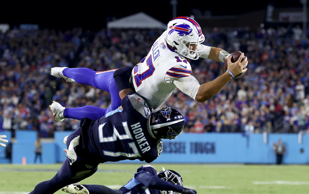 Josh Allen and the Buffalo Bills came up just short against the Tennessee Titans last season. (Photo by Andy Lyons/Getty Images)