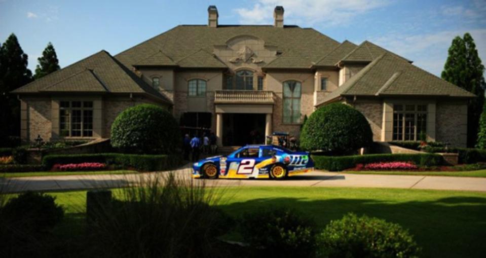The NASCAR film was filmed in Concord at the Charlotte Motor Speedway and Lake Norman. The house pictured here was Ricky Bobby's home, which recently hit the market for nearly $10 million in Lake Norman.