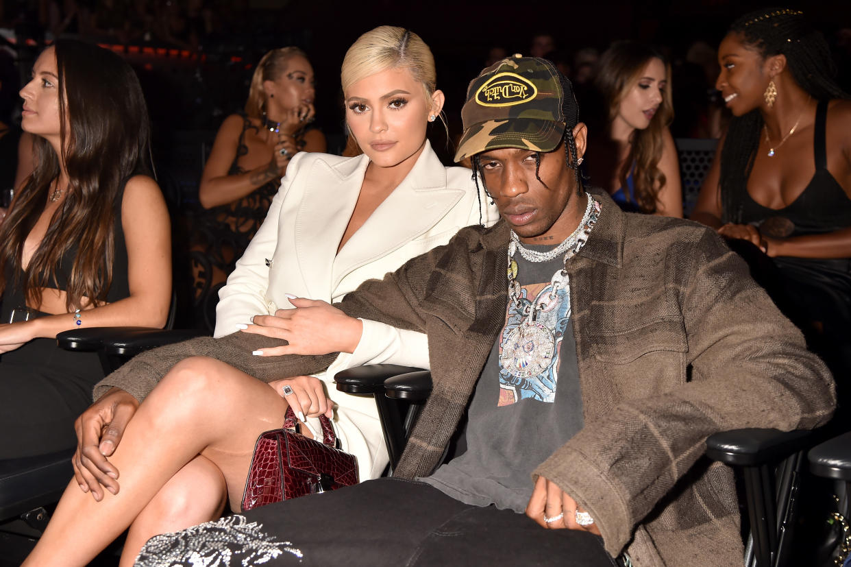 Kylie Jenner and Travis Scott at the 2018 MTV Video Music Awards in New York City. (Photo: Jeff Kravitz/FilmMagic)