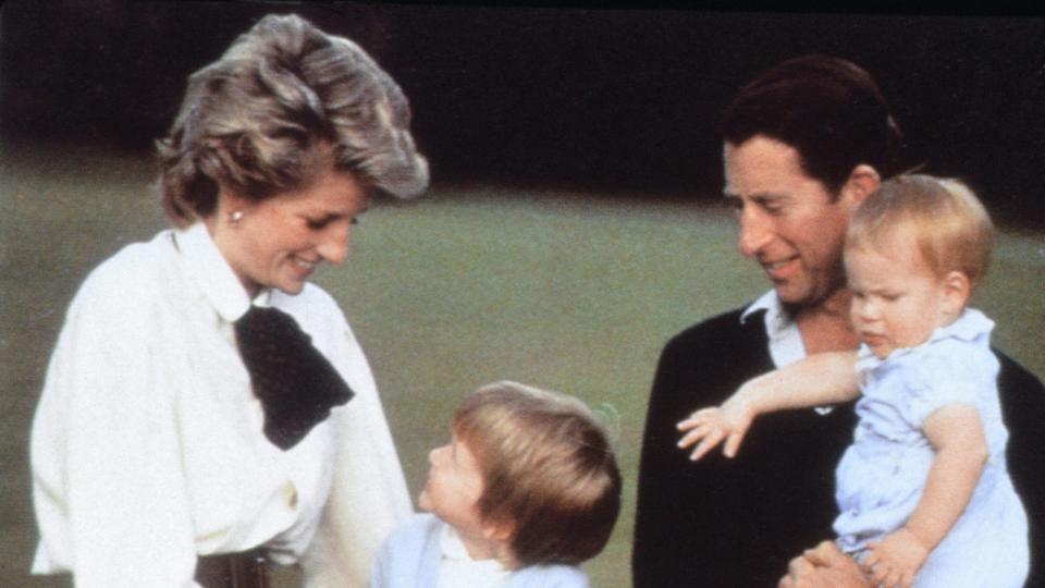 prince charles with the princess of wales and sons harry and william at balmoral august 1988 photo by hugh farmer mirrorpixgetty images