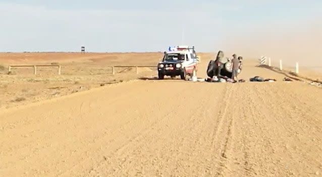 Help arrives for the two Englishmen. Source: 7 News