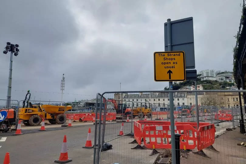 Work on the Strand Harbour Public Realm in Torquay