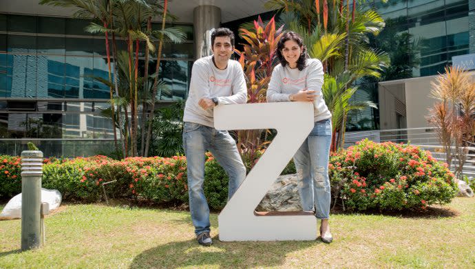 From left: Rishi Israni, co-founder and CEO of Zimplistic;  Pranoti Nagarkar Israni, co-founder of CTO.  They are married to each other. 