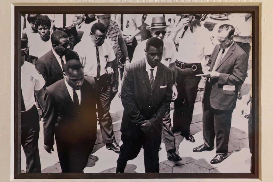 Civil rights leader Martin Luther King Jr., left, walks with Dr. William Anderson, D.O., in a historical photo. Dr. Anderson, who is one of the nation's last living links to the original six of the American civil rights movement, was the founder of the Albany Movement in Georgia in the 1960s and worked closely with King.