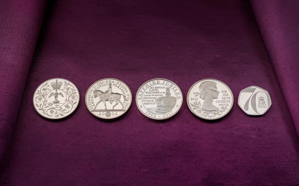 Coins celebrating four of the late Queen’s jubilees are likely to rise in value - Platinum Jubilee Coins