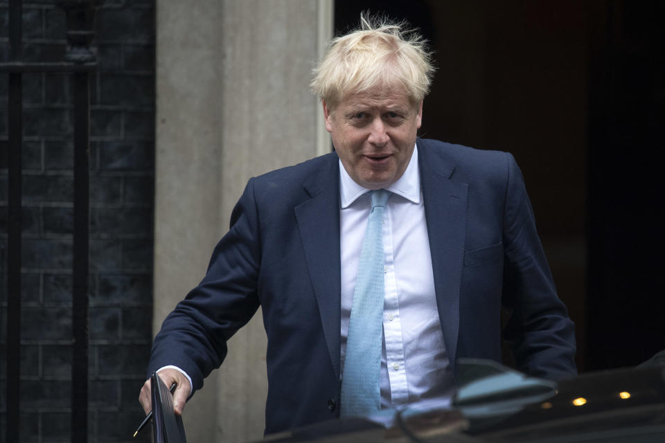 Prime Minister Boris Johnson leaves 10 Downing Street, London. PA Photo. Picture date: Thursday October 3, 2019. See PA story POLITICS Brexit. Photo credit should read: Victoria Jones/PA Wire (Photo by Victoria Jones/PA Images via Getty Images)