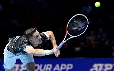 Joe Salisbury - Novak Djokovic brushes aside young pretender Matteo Berrettini to lay down marker on opening day at ATP Finals - Credit: GETTY IMAGES