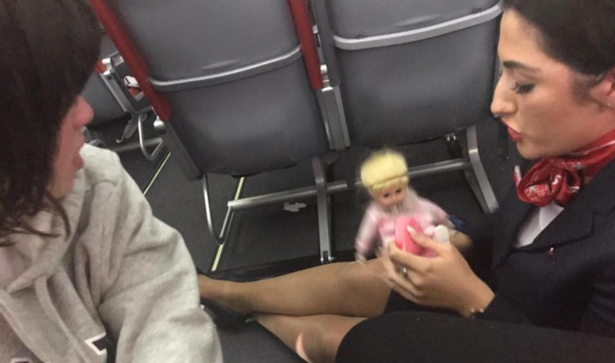 A mother of a 15-year-old boy with autism claims that Ryanair wouldn't allow him and his carer to board the plane and told them his doll would be subject to a hand luggage fee. (Photo: Facebook)