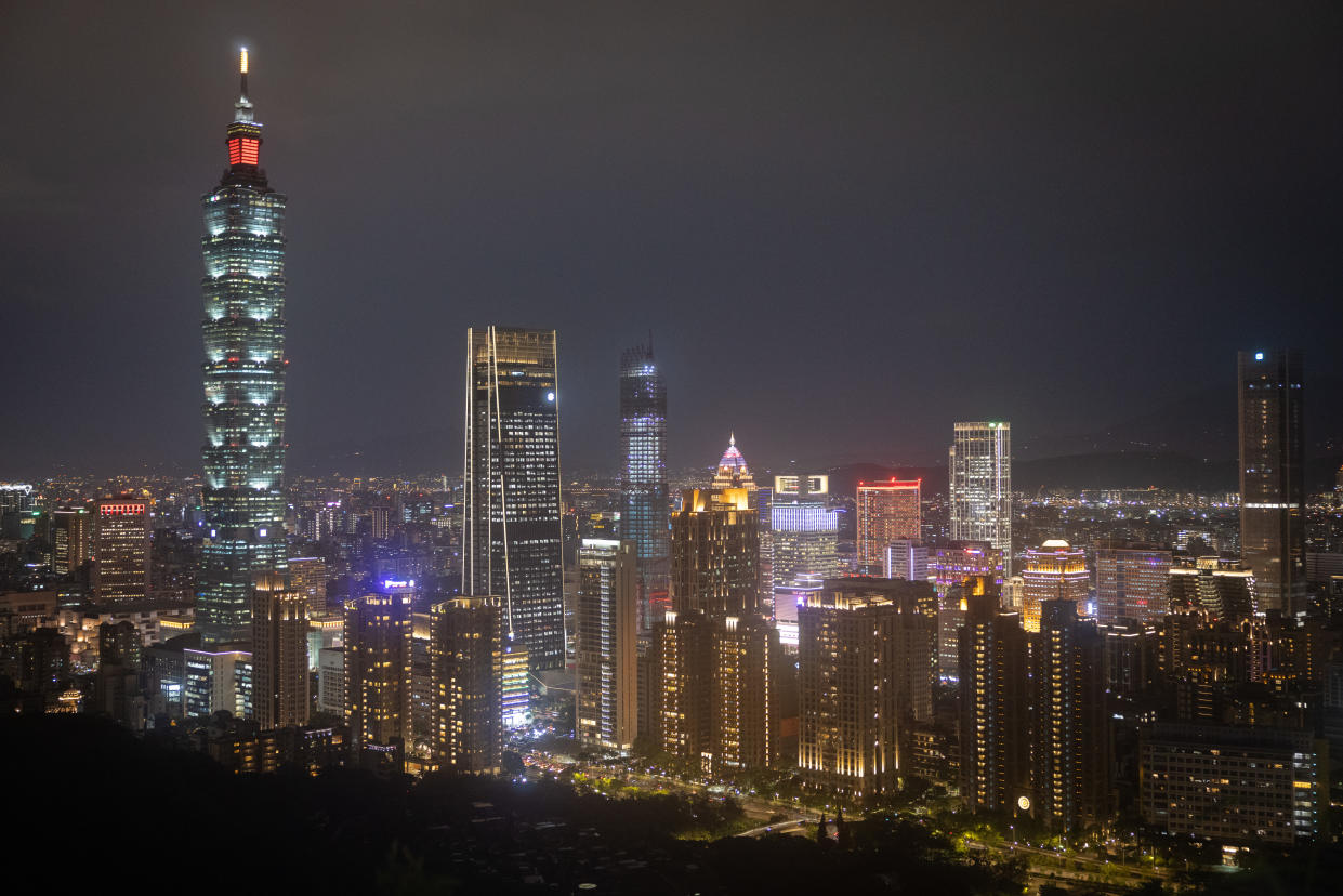 The Taipei skyline.