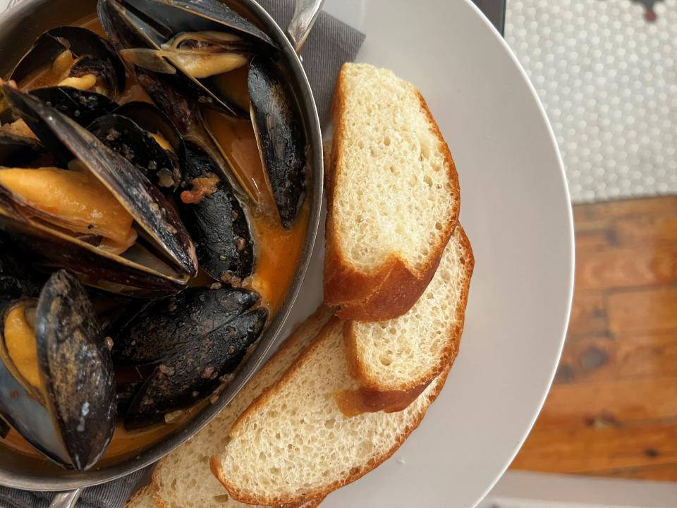 It's all about the broth when it comes to mussels.