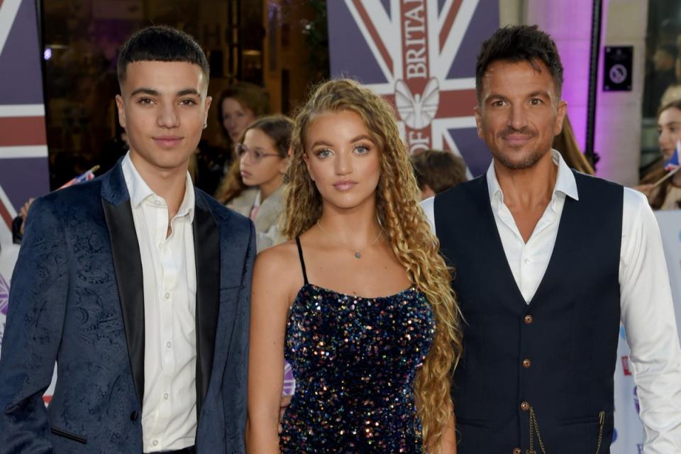 Andre pictured with his children, Junior and Princess, with ex wife Katie Price (Getty Images)